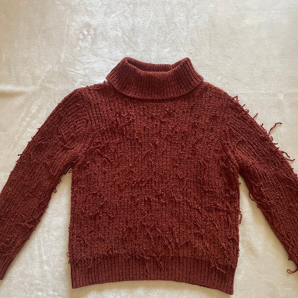 Forever 21 Orange Knit Turtleneck Sweater